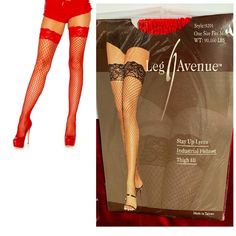 Original New Leg Avenue Unopened Thigh-Hi Stockings. One Size. Skull Tights, Thigh High Stocking, Red Stockings, Black Thigh High, Striped Tights, Footless Tights, Black Fishnets, Corsets And Bustiers, Leg Avenue