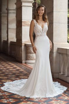 Sophia Tolli Wedding Dress Sophia Tolli: ST2211 - Ramona Sophia Tolli Wedding Dresses, Bridal Atelier, Sophia Tolli, Fit And Flare Wedding Dress, Fit And Flare Skirt, Fitted Wedding Dress, Evening Dresses For Weddings, Dream Wedding Dresses, Bridal Boutique