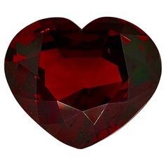 a red heart shaped diamond on a white background