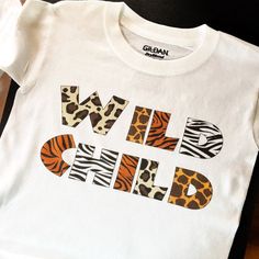 Wild Child Iron on Transfer  Zoo Iron on Shirt PDF / Kids Zoo Tshirt Ideas, Leopard Print Graphic Tee With Lettering, Cotton T-shirt With Leopard And Graphic Print, Leopard Print Graphic Cotton T-shirt, Cotton Leopard Print T-shirt With Graphic, Zoo Shirts, Zebra Face, Zoo Ideas, Zoo Party