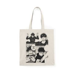 A 100% cotton tote bag is the champion of durability, sustainability, and style.  Material: 6 oz/yd², 100% natural cotton canvas fabric One size: 15" x 16" (38.1cm x 40.6cm) Convenient self-fabric handles Hunter X Hunter Tote Bag, Jujutsu Kaisen Megumi Fushiguro, Megumi Fushiguro, Eco Friendly Fabric, Practical Gifts, Everyday Carry, Cotton Totes, Cotton Tote Bags, Jujutsu Kaisen