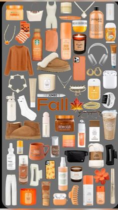 an assortment of different items that are arranged in the shape of a collage