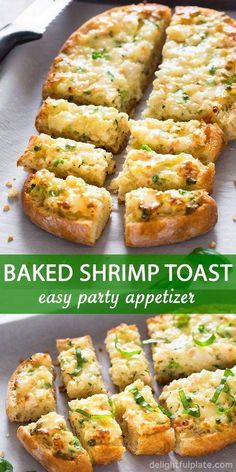 baked shrimp toast is an easy appetizer that's ready to be eaten