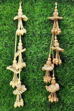 Silver/ Rose Gold/ Golden Beaded Latkan for Blouse Lahenga, home décor, Indian Latkan for Saree, Dupatta Bridal Wedding dress for Women Size - 32.0 cm Length  * Package contains - Pair of 2 latkans. **Item Description** *You can use this Beautiful Stylish Indian handmade Tassels for several DIY projects.  *These beautiful Tassel Latkans are used as the accessory for saree blouse on the back, but u can use according to your need and your innovative ideas. You may find colors slightly varied from the actual image. Other Than Saree and Blouse, you can use these Indian latkans in various ways----- Decorative Tassels Jewelry Tassels Indian Tassels Craft Tassels Keychain Tassels Sewing Tassel Home Decor Tassels Latkan for Blouse and Sari Gifts for Her  Tassels for Dress, Lamp shades Tassel Boho Luxury Festive Latkans Jewelry, Cheap Gold Chandbalis With Latkans, Luxury Latkans Danglers, Cheap Gold Necklace With Latkans, Festive White Sets With Latkans, Wedding Sets With Latkans For Festivals, Festival Wedding Sets With Latkans, Wedding And Festival Sets With Latkans, Traditional Wedding Sets With Latkans