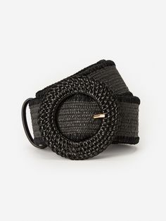 With a distinctly bohemian feel, our rattan buckled belt has the perfect amount of stretch. We're using this styling secret weapon all season long with midi dresses, skirts, and pants. If you intend to wear lower than your natural waist, we suggest sizing up. | J.McLaughlin Women's Popie Grasscloth Belt Black, Size Extra Small/Small J Mclaughlin, Belt Jewelry, Black Belt, Belts For Women, Solid Black, Belt Buckles, Apparel Accessories, Buckle, Clothes For Women