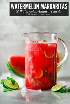 watermelon margaritas and watermelon - infused tequila are the perfect summer drink