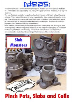 an article about slab monsters with pictures of them and instructions on how to make them