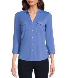 Shop for J.McLaughlin Brynn 3/4 Sleeve Point Collar Shirt at Dillard's. Visit Dillard's to find clothing, accessories, shoes, cosmetics & more. The Style of Your Life. Collared Office Tops With Buttoned Pockets, Office Tops With Collared Buttoned Pockets, Office Tops With Buttoned Pockets And Collar, Collared Tops With Buttoned Pockets For Office, Collared Tops With Buttoned Pockets For Business Casual, Business Casual Tops With Buttoned Pockets And Spread Collar, Half Sleeve Tops With Placket For Work, Collared Tops With Roll-up Sleeves For Work, Business Casual Tops With Roll-up Sleeves And Spread Collar