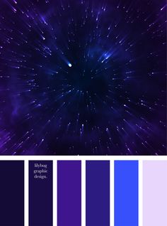 purple and blue color scheme with stars in the sky, including one lightening effect