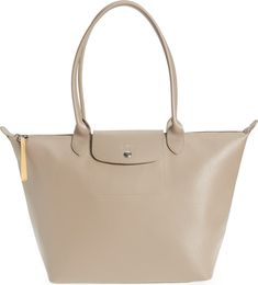 Longchamp Large Le Pliage City Shoulder Tote | Nordstrom Mid 20s Outfits, College Tote, Longchamp Leather, 2023 Wishlist, Pocket Books, 2022 Christmas, Handbags And Purses, Fabric Gift Bags, Travel Items