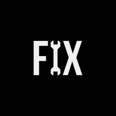 the word fix is written in white on a black background