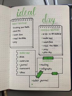 Ideal Day Bullet Journal, Ideal Day, Bullet Journal Page, Bullet Journal Ideas Templates, Journal Inspiration Writing, Creating A Bullet Journal, Bullet Journal Mood Tracker Ideas, Bullet Journal Paper