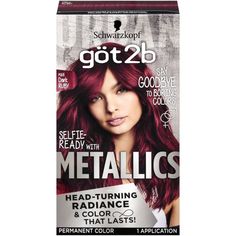 Say goodbye to boring colors! All eyes are on you with Schwarzkopf got2b Metallics permanent color. Boost your hair color with trendy metallic shades. Schwarzkopf got2b Metallic Hair Color offers a multi-dimensional look that delivers unique metallic radiance. Permanent hair color that lasts. Got2b Metallics hair dye works for all hair textures. This permanent hair color can be used on your natural hair, wigs, or extensions to express yourself! The lighter your natural or current hair color, the Got2b Metallics, Metallic Hair Color, Kids Hair Color, Schwarzkopf Got2b, Dyed Hair Pastel, Ombre Blond, Dyed Red Hair, Natural Hair Wigs, Permanent Hair Dye