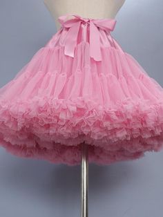 Women's Swing Petticoat Mini Skirts Ruffle Layered Tulle Solid Colored Performance Party Fall & Winter Organza Tulle Fashion Pink 2024 - $21.99 Maid Clothing, Tulle Fashion, Pink Skirts, Plain Skirt, Mode Rose, Cupcake Dress, Layered Fashion, Fall Skirts, Fashion Performance