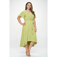 The Georgia Wrap Dress is a WEST K staple - it has a v-neckline, flutter sleeves, a faux wrap tie-waist detail and a hi-low hem. The easy fit silhouette and comfort stretch will make this dress a favorite piece you'll want in every print and color. Made in USA. Machine washable. Spring Flowy Faux Wrap Maxi Dress, Belted V-neck Midi Dress, Spring Flowy Belted Wrap Dress, Flowy Belted Wrap Dress With Surplice Neckline, Flowy Faux Wrap Dress With Surplice Neckline, Flowy Wrap Dress With Faux Wrap And Surplice Neckline, Flowy Faux Wrap Summer Dress, Summer Flowy Faux Wrap Dresses, Green V-neck Wrap Dress For Spring