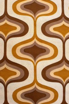 a brown and white abstract design with wavy lines on it's surface, as if in an art deco style