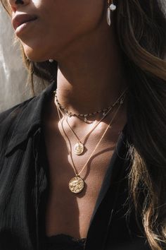 Coin replica necklace with an ancient Greek coin of a lion's head. Lion's symbolism revolves around great strength, leadership, and protection. They've been historically seen as signs of royalty and are often depicted as an emblem of sovereigns, guardians of palaces, doorways, shrines, and thrones. The Lion's Gate is now the popular name for the main entrance of what used to be the Bronze Age citadel of Mycenae in southern Greece. ✦ Adjustable chain measures 22 inches / 14K GF ✦ Pendant measures Black Spiritual Necklace With Coin Pendant, Spiritual Black Coin Pendant Jewelry, Black Spiritual Jewelry With Coin Pendant, Bronze Tarnish-resistant Medallion Necklace, Black Amulet Necklace With Coin Pendant, Black Coin Pendant Jewelry, Symbolic Bronze Jewelry With Coin Pendant, Coin Pendant Medallion Amulet Jewelry, Bronze Coin Pendant Necklace