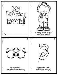 an activity book for children to practice listening