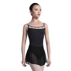 BW Women's Halter Camisole Skirted Leotard Black Sleeveless Stretch Leotard For Spring, Stretch Sleeveless Leotard For Spring, Summer Ballet Stretch Bodysuit, Summer Ballet Style Stretch Bodysuit, Fitted Bodysuit For Dance In Summer, Summer Dancewear Leotard With Built-in Bra, Fitted Bodysuit For Summer Dance, Sleeveless Leotard For Dance, Fitted Tank Strap Leotard For Summer