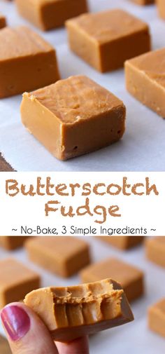 butterscotch fudge no - bake, 3 simple ingredients