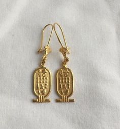 Art Deco Gold Clip-on Jewelry, Art Deco 14k Gold Earrings, 14k Gold Art Deco Earrings, Nefertiti Earrings, Egyptian Earrings, Queen Cleopatra, Inlaid Jewelry, Queen Nefertiti, Lotus Earrings