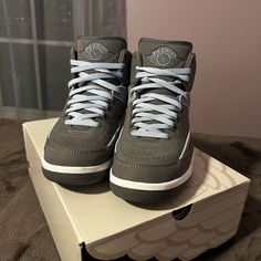 In Brand New Condition, Women’s Air Jordan Retro 2 Size 9 1/2 Gray High-top Basketball Shoes With Laces, Gray High-top Basketball Shoes, Gray Low-top Jordan Shoes With Laces, Gray Sneakers With Boost Midsole And Round Toe, Gray Mid-top Basketball Shoes With Laces, Gray Lace-up Sneakers With Cushioned Footbed, Gray Cushioned Lace-up Sneakers, Gray Jordan Sports Shoes With Rubber Sole, Gray High-top Jordan Shoes With Rubber Sole