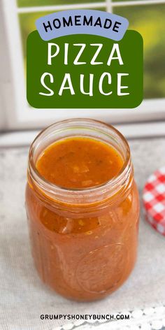 A homemade pizza sauce recipe made with canned tomatoes, a touch of honey and dried oregano for the best pizza sauce recipe to top all your pizza needs!