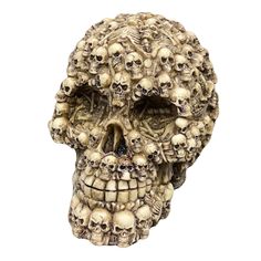 a skull with many skulls on it's face