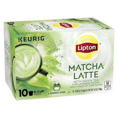 lipton matcha latte tea with green tea, 10 count boxes pack of 6