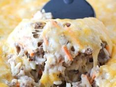 Ground Beef And Rice Casserole, Cheesy Ground Beef And Rice, Beef And Rice Casserole, Ground Beef Casseroles, Cheesy Ground Beef, Ground Beef Rice, Ground Beef And Rice, Beef Casseroles, Chipped Beef