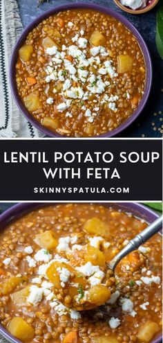 Lentil Potato Soup with Feta