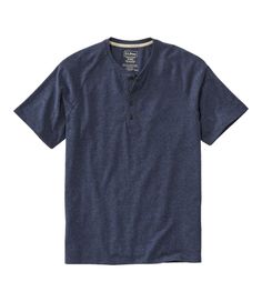 The most comfortable tees. Our versatile henley is made of the softest, smoothest Pima cotton, with a bit of stretch for move-with-you comfort. Slightly Fitted: Relaxed through the chest and sleeve, with a slightly slimmer waist. 96% Supima cotton, 4% spandex. Machine wash and dry. Ribbed trim at neck. Printed label. Logo tape detail inside. Raglan sleeves for ease of movement. Four-button henley neckline. Imported. Fit: Slightly Fitted | Men's Comfort Stretch Pima Tee Shirt, Short-Sleeve Henley Casual Henley T-shirt With Buttons, Men's Cotton Henley, Relaxed Fit Cotton Henley, Movement Logo, Dry Logo, Slimmer Waist, Henley Neckline T-shirt With Button Closure And Relaxed Fit, Relaxed Fit Henley T-shirt With Button Closure, Tactical Clothing