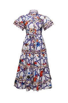 LYNN DRESS – CELIA B Multicolor Short-sleeve Floral Dress With Ruffles, Multicolor Floral Dress With Ruffles And Short Sleeves, White A-line Short Sleeve Dress For Spring, Summer Midi Dress With Ruffles, Blue Floral Print Short Sleeve Dress, Spring Printed Short Sleeve Maxi Dress, Spring Short-sleeve Printed Maxi Dress, Blue Floral Dress With Short Sleeves, Spring Printed Maxi Dress With Short Sleeves