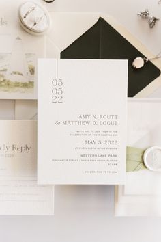 Preppy Beach Wedding Invitation with Modern Date and Black Letterpress Printing on Cotton Paper Minimalist Wedding Invitation Modern, Santa Rosa Beach Florida, Beach Wedding Invitation, Preppy Beach, Custom Wedding Stationery, Indianapolis Wedding, Letterpress Wedding