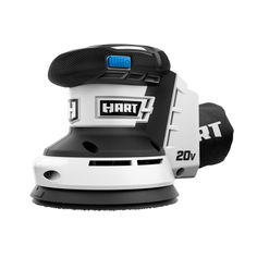 a white and black sanding machine with the word taht on it's side