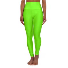 These skinny fitting high-waisted yoga leggings will take you from workout to store run in comfort and style. They are fully customizable with an all-over print that adds an instant pop to any athleisure wardrobe. Note: RUNS SMALL, consider sizing up! .: 100% polyester .: Skinny fit .: Outside seam thread is color-matched to design .: White inside seam thread .: Double layer waistband .: NB! When stretched excessively, some of the undyed white underneath material may become visible at the seams or where sewn. .: Assembled in the USA from globally sourced parts LOOKING FOR A SPECIAL COLOR? Send me a message with the hex color code (number) and I can create a custom mockup for viewing!  These are made to order, but if you experience a manufacturing issue, PLEASE contact us within 3 days of d Athleisure Wardrobe, Hex Color, High Waisted Yoga Leggings, Code Number, Womens Leggings, Color Code, Outfits With Leggings, Yoga Leggings, Women's Leggings