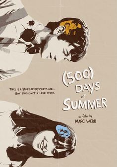 an advertisement for the movie 500 days of summer, with two women kissing each other