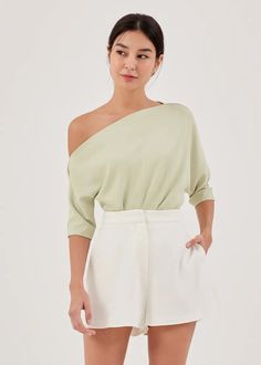 Buy Ashleigh Relaxed Asymmetrical Top @ Love, Bonito | Shop Women's Fashion Online | Shop New Arrivals Online | Love, Bonito | Women’s Fashion Dusty Yellow, Online Love, Love Bonito, Good To See You, Tailored Shorts, Asymmetrical Tops, New Launch, Straight Leg Pants, Fashion Online Shop