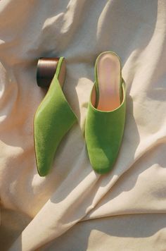 Lime Aesthetic, Monica Smith, Colour Pallettes, Shoes Model, Lisa Says Gah, Blue Suede Shoes, Green Sneakers, Shoe Inspo, Sustainable Fashion Brands