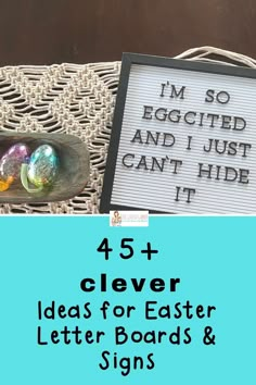 an easter sign with the words i'm so excited and i just can't hide it