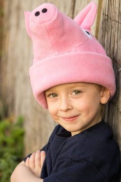 Pig beanie/ Pig hat/ Pig gift / pig-party/ pig clothing/ pig image 1 Diy Pig Costume Kids, Easy Diy Pig Costume, Womens Pig Costume, Diy Pig Halloween Costume, Pig Womens Costume, Pig Images, Pig Ears, Pig Costumes, Secret Santa Presents