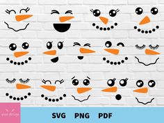 snowman faces and eyes svg files