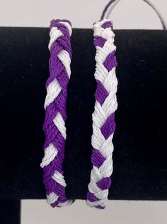 Hand woven bracelets in your favorite team colors! Sea, sun, snow, sweat and shower safe. Adjustable, one size fits most. Guys wear 'em, too White Braided Bracelet For Friendship, White Braided Friendship Bracelet, White Braided Jewelry For Friendship, Adjustable White Band Bracelet, White Braided Adjustable Beaded Bracelets, White Braided Friendship Bracelets, Adjustable White Sporty Wristband, White Beaded Bracelets For Friendship, Sporty White Beaded Bracelets For Friendship