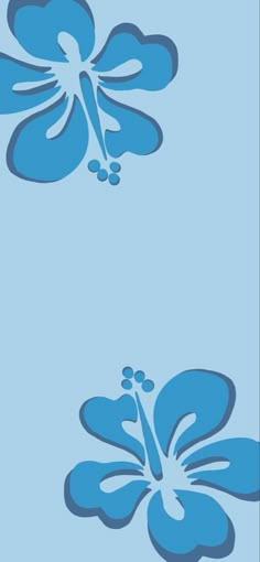 two blue flowers on a light blue background with the same color as the image above them