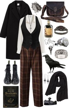 Dark Academia Punk Aesthetic, Dark Academia Punk Outfit, Neovictorian Outfit, Punk Academia Aesthetic Outfit, Goth Dark Academia Outfit, Witch Academia Outfit, Dark Academia Outfits Aesthetic, Urban Aesthetic Fashion, Gothic Academia Outfits