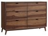 an image of a wooden dresser with drawers