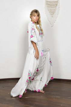 Women  Spring and Summer Elegant Seaside Vacation Amazing Embroidered Dress - Black,L Summer Embroidered Short Sleeve Maxi Dress, Summer Embroidered Maxi Dress With Short Sleeves, Embroidered Short Sleeve Maxi Dress For Summer, Casual Short Sleeve Maxi Dress With Floral Embroidery, Spring Maxi Embroidered Dress, Spring Maxi Length Embroidered Dress, Short Sleeve Embroidered Vacation Dress, Spring Multicolor Embroidered Maxi Dress, Spring Beach Maxi Dress With Multicolor Embroidery