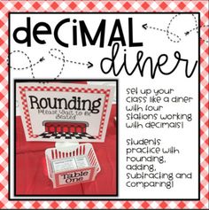 a red and white checkered table cloth with the words, rounding diner on it