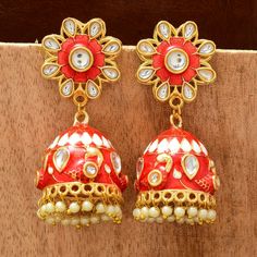 Fancy Party Wear Traditional Earrings. Perfect with ethnic & traditional wear. Perfect gift for any occasion for yourself and your dear ones. It is advisable to store jewellery in a zip lock pouch (air tight pouch), keep away from water perfume and other chemicals and clean it with dry and soft cloth. Traditional Chandbali Earrings With Zari Work, Temple Jewelry Bridal Meenakari Earrings For Festivals, Diwali Temple Jewelry Bridal Earrings With Meenakari, Bridal Temple Jewelry Earrings With Meenakari For Festivals, Traditional Chandbali Bridal Earrings With Zari Work For Festivals, Temple Style Bridal Meenakari Earrings For Festivals, Traditional Meenakari Chandbali Earrings, Diwali Meenakari Temple Bridal Earrings, Heavy Anarkali For Diwali