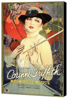 Mademoiselle Modiste 11 x 17 Museum Wrapped Canvas Amazing Movie Poster, Comes ready to hang, Stretched on Canvas Museum Wrap Canvas color sides. Cast: Corinne Griffith Old Posters, Vintage Blog, Classic Movie Posters, Vintage Trends, Poster Ads, 1920s Art Deco